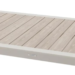 TABLE EVASION FIXE ALUMINIUM LIN ARGILE 8 PLACES