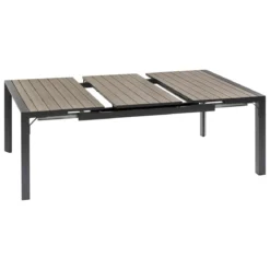 TABLE EVASION RALLONGE AUTOMATIQUE CARREE SEIGLE 10 PLACES