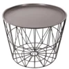 TABLE FILAIRE METAL TAUPE D.50CM