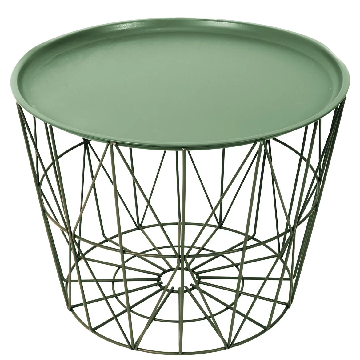 TABLE FILAIRE METAL VERT D.50CM