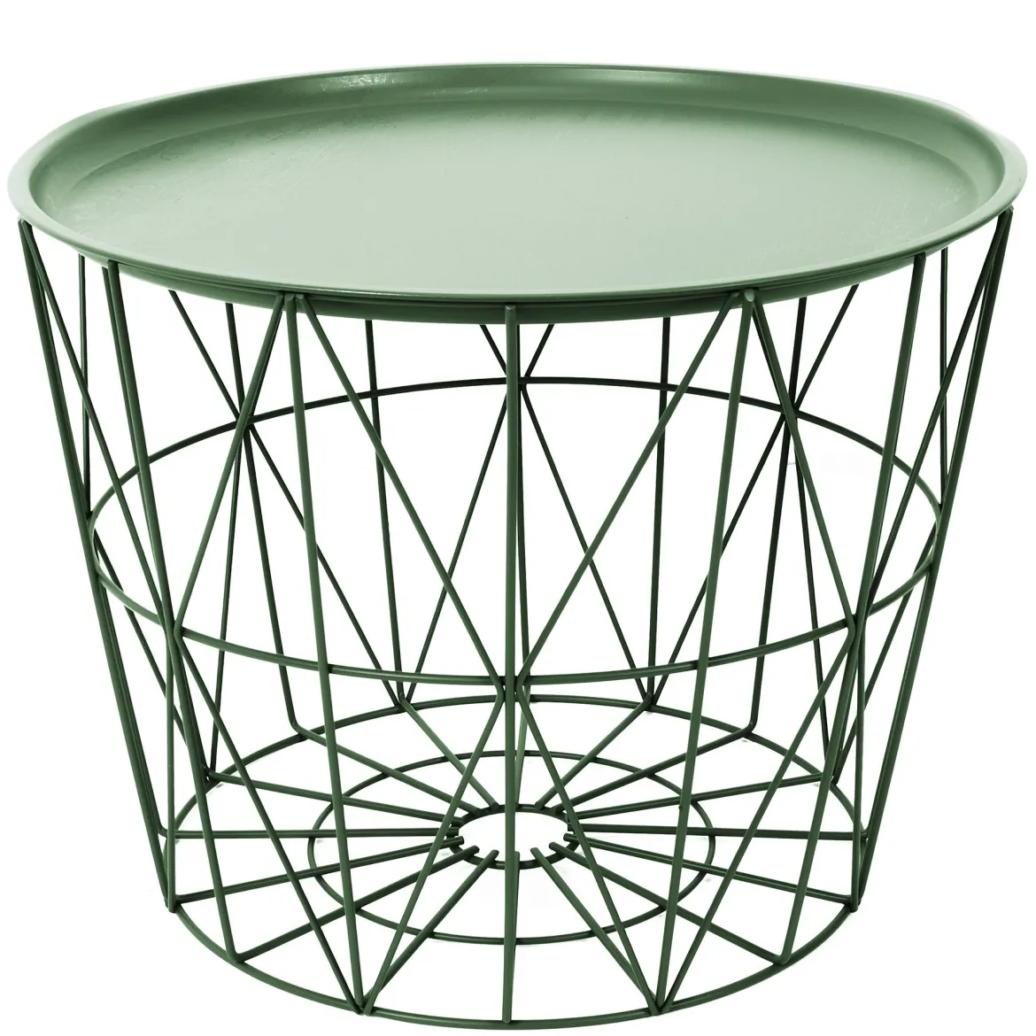 TABLE FILAIRE METAL VERT D.50CM