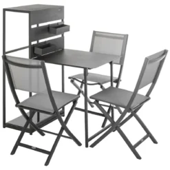 TABLE FIRA PLIANTE ALUMINIUM GRAPHITE 3 PLACES