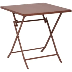 TABLE GREENSBORO CARREE ACAJOU 2 PLACES