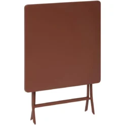 TABLE GREENSBORO CARREE ACAJOU 2 PLACES
