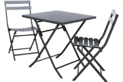TABLE GREENSBORO CARREE GRAPHITE 2 PLACES