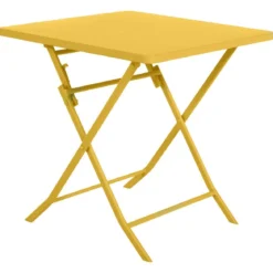 TABLE GREENSBORO CARREE MOUTARDE 2 PLACES