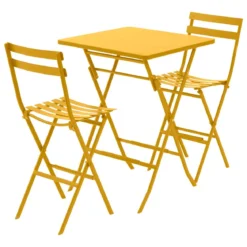 TABLE GREENSBORO HAUTE CARRE MOUTARDE 2 PLACES