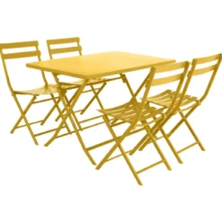 TABLE GREENSBORO RECTANGLE MOUTARDE 4 PLACES