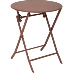 TABLE GREENSBORO RONDE ACAJOU 2 PLACES