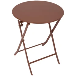 TABLE GREENSBORO RONDE ACAJOU 2 PLACES