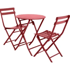 TABLE GREENSBORO RONDE GROSEILLE 2 PLACES