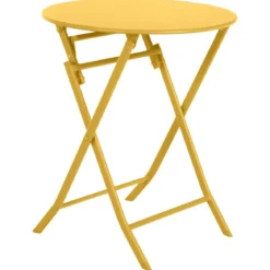 TABLE GREENSBORO RONDE MOUTARDE 2 PLACES