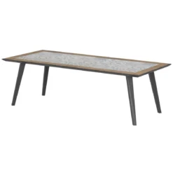 TABLE LAMBADA FIXE CERAMIQUE GRAPHITE 8 PLACES
