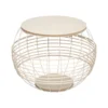 TABLE METAL FIL BLANC D.41X31CM