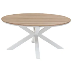 TABLE ORIENGO RONDE ACACIA BLANC 4 PLACES