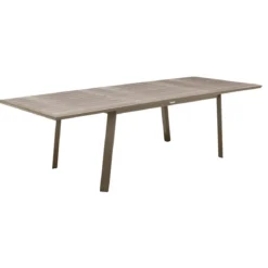 TABLE PAVANE EXTENSIBLE ALUMINIUM SEIGLE PRALINE 10 PLACES