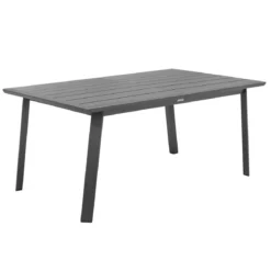 TABLE PAVANE EXTENSIBLE ALUMINIUM GRAPHITE 10 PLACES