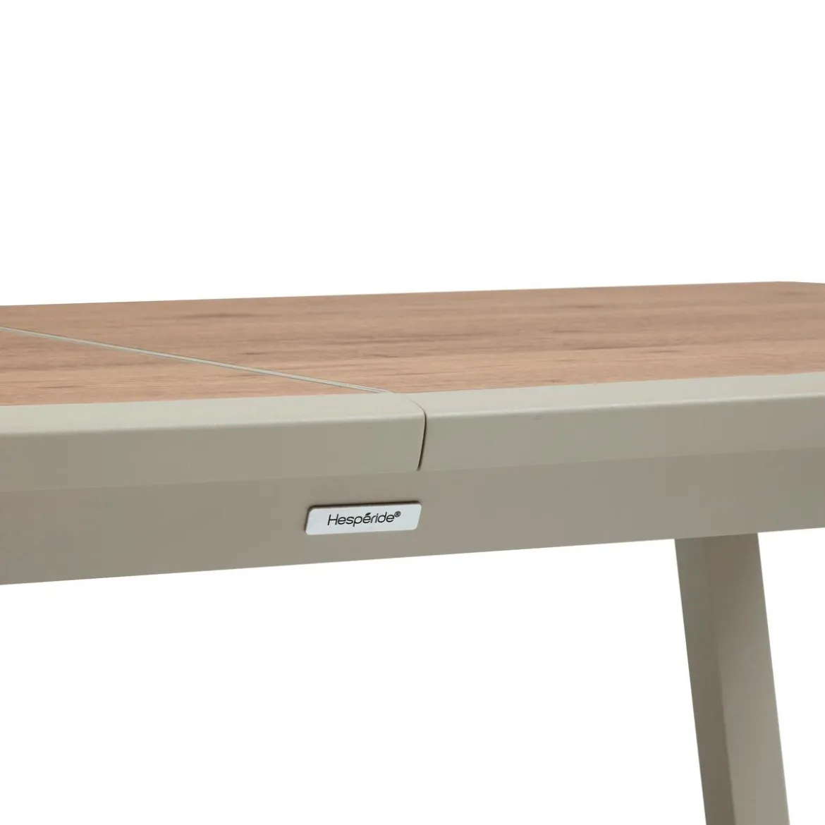 TABLE PAVANE EXTENSIBLE VERRE IMPRIME ARGILE 10 PLACES