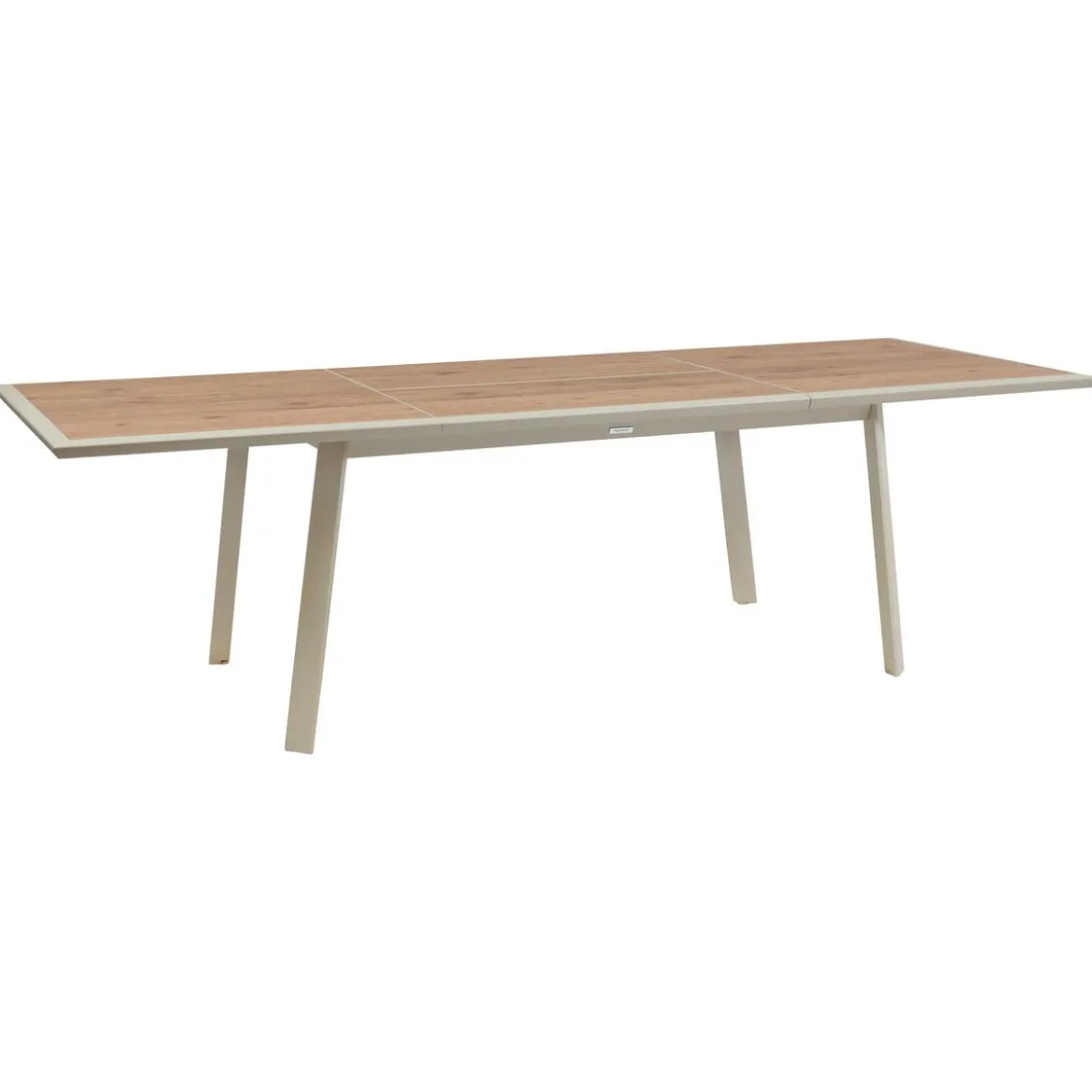 TABLE PAVANE EXTENSIBLE VERRE IMPRIME ARGILE 10 PLACES
