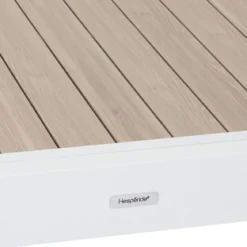 TABLE PIAZZA EXTENSIBLE ALUMINIUM LIN BLANC 10 PLACES