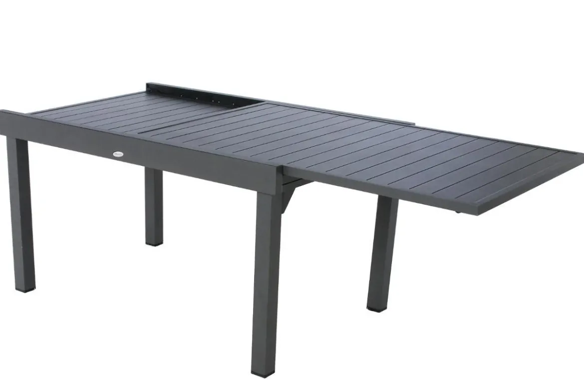 TABLE PIAZZA EXTENSIBLE ALUMINIUM GRAPHITE 10 PLACES