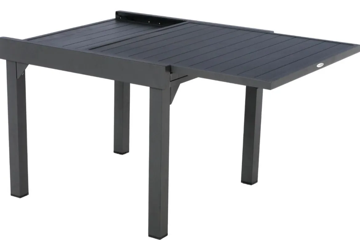TABLE PIAZZA EXTENSIBLE ALUMINIUM GRAPHITE 8 PLACES