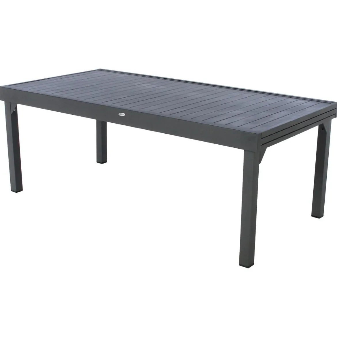 TABLE PIAZZA EXTENSIBLE ALUMINIUM GRAPHITE 12 PLACES