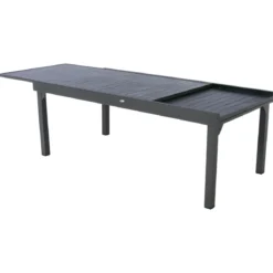 TABLE PIAZZA EXTENSIBLE ALUMINIUM GRAPHITE 12 PLACES