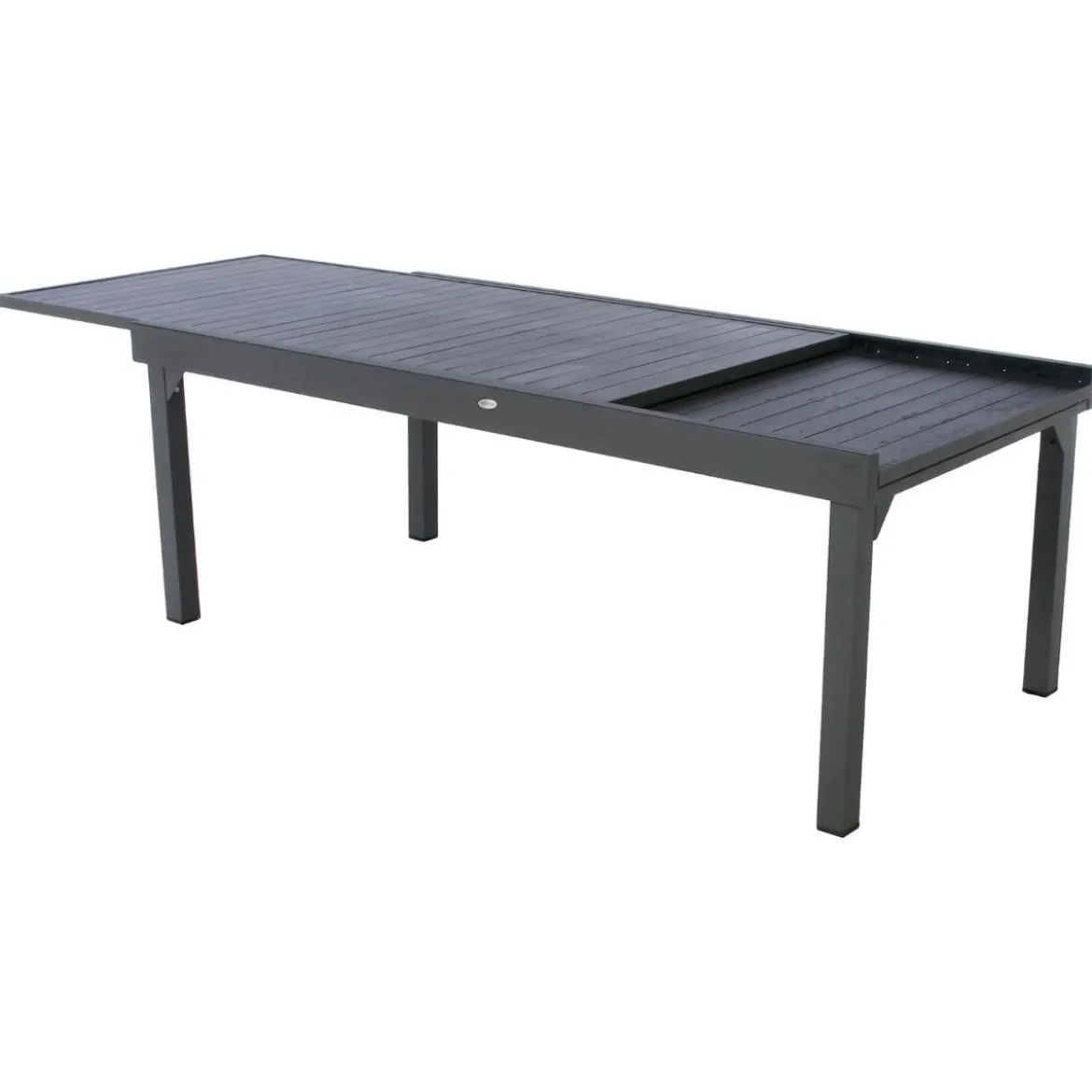 TABLE PIAZZA EXTENSIBLE ALUMINIUM GRAPHITE 12 PLACES