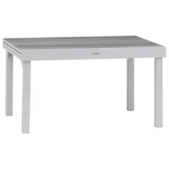 TABLE PIAZZA EXTENSIBLE ALUMINIUM SMOKE 10 PLACES