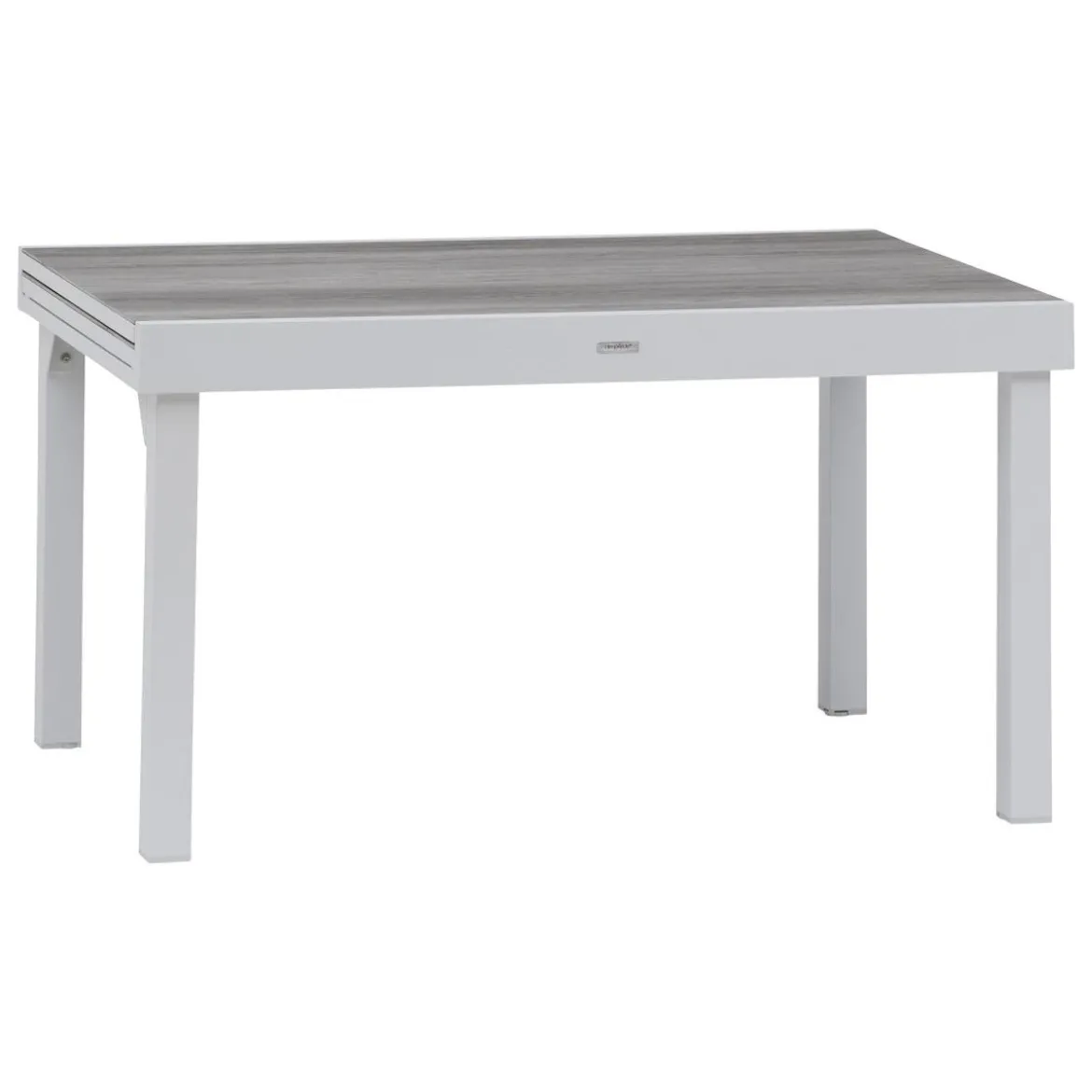 TABLE PIAZZA EXTENSIBLE ALUMINIUM SMOKE 10 PLACES