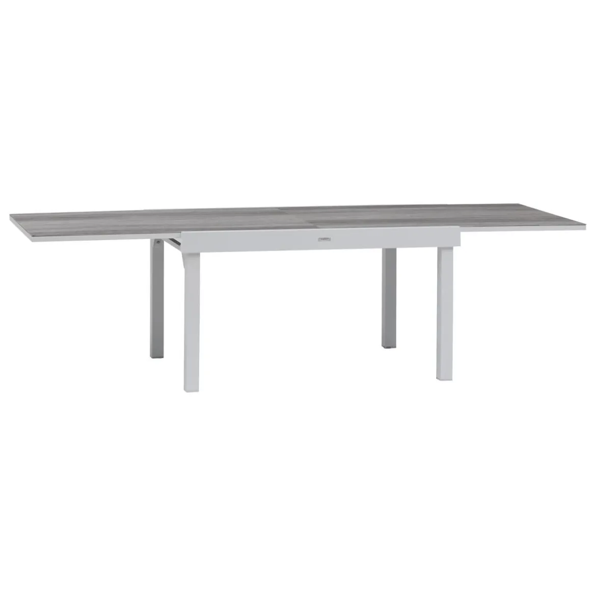 TABLE PIAZZA EXTENSIBLE ALUMINIUM SMOKE 10 PLACES
