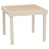 TABLE PIAZZA EXTENSIBLE VERRE IMPRIME ARGILE 8 PLACES