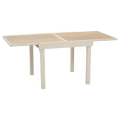 TABLE PIAZZA EXTENSIBLE VERRE IMPRIME ARGILE 8 PLACES
