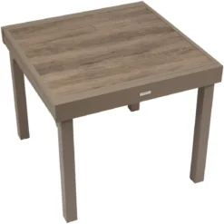 TABLE PIAZZA EXTENSIBLE VERRE IMPRIME CAFE 8 PLACES