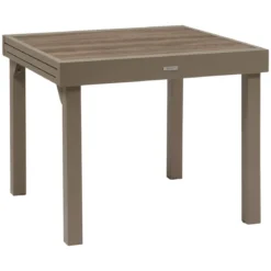 TABLE PIAZZA EXTENSIBLE VERRE IMPRIME CAFE 8 PLACES