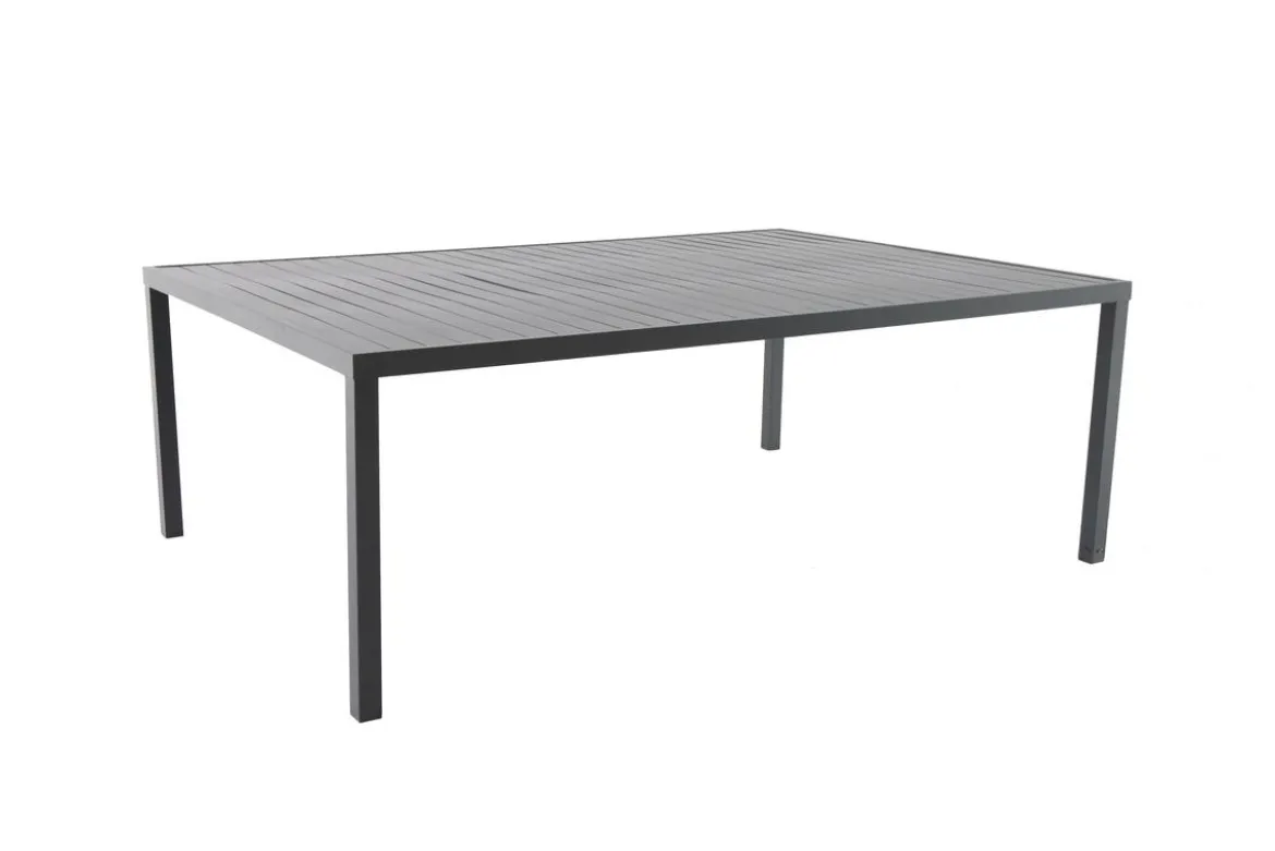 TABLE PIAZZA FIXE RECTANGLE ALUMINIUM GRAPHITE 8 PLACES