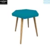 TABLE PLATEAU HEXAGONALE BLEUE M1