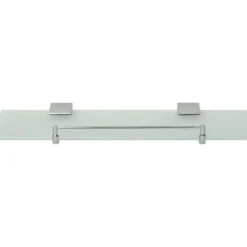 TABLETTE VERRE GIVRE A FIXER 52 CM ZAMACK ACIER INOXYDABLE V