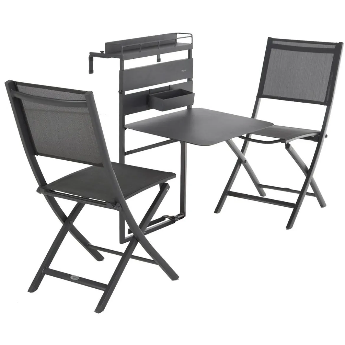 TABLETTE FIRA ALUMINIUM PLIANTE GRAPHITE 2 PLACES