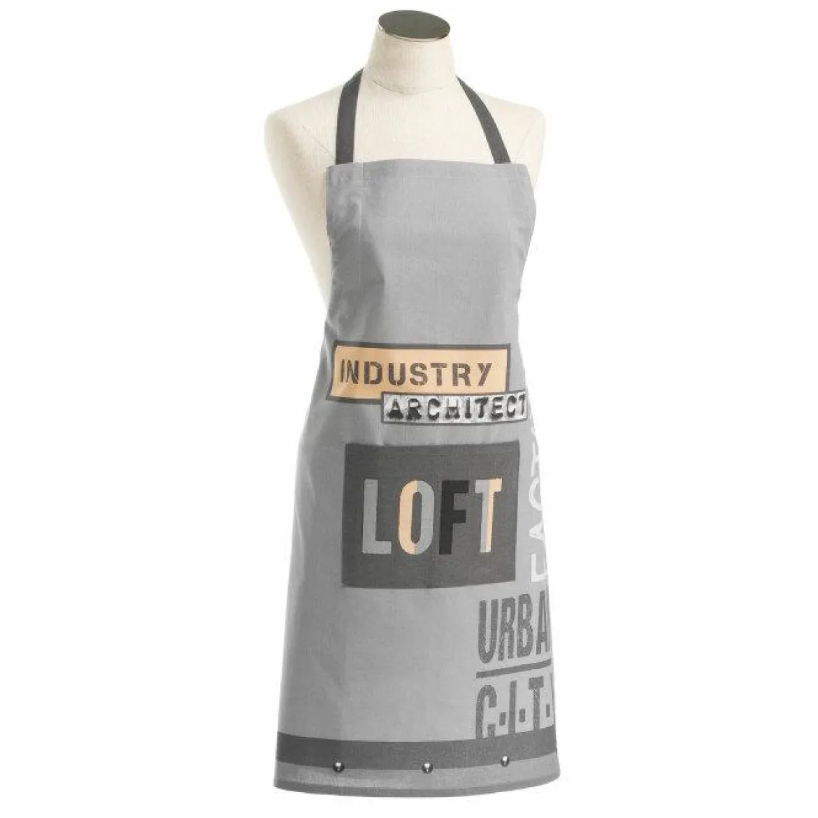 TABLIER 60X84CM COTONLOFT URBAIN GRIS