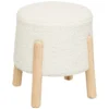 TABOURET APPOINT BOUCLETTE INUIT BLANC