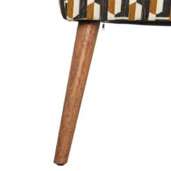 TABOURET APPOINT CHENILLE CHIARA NOIR OCRE