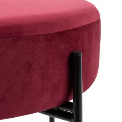 TABOURET ARTY VELOURS RUBIS