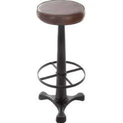TABOURET BAR CUIR RETRO CHIC H.80CM