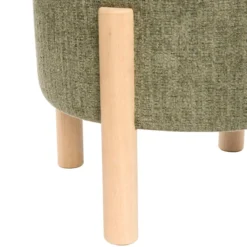 TABOURET COFFRE CHENILLE ELKI KAKI
