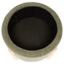 TABOURET COFFRE CHENILLE ELKI KAKI