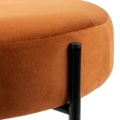 TABOURET D APPOINT ARTY VELOURS AMBRE
