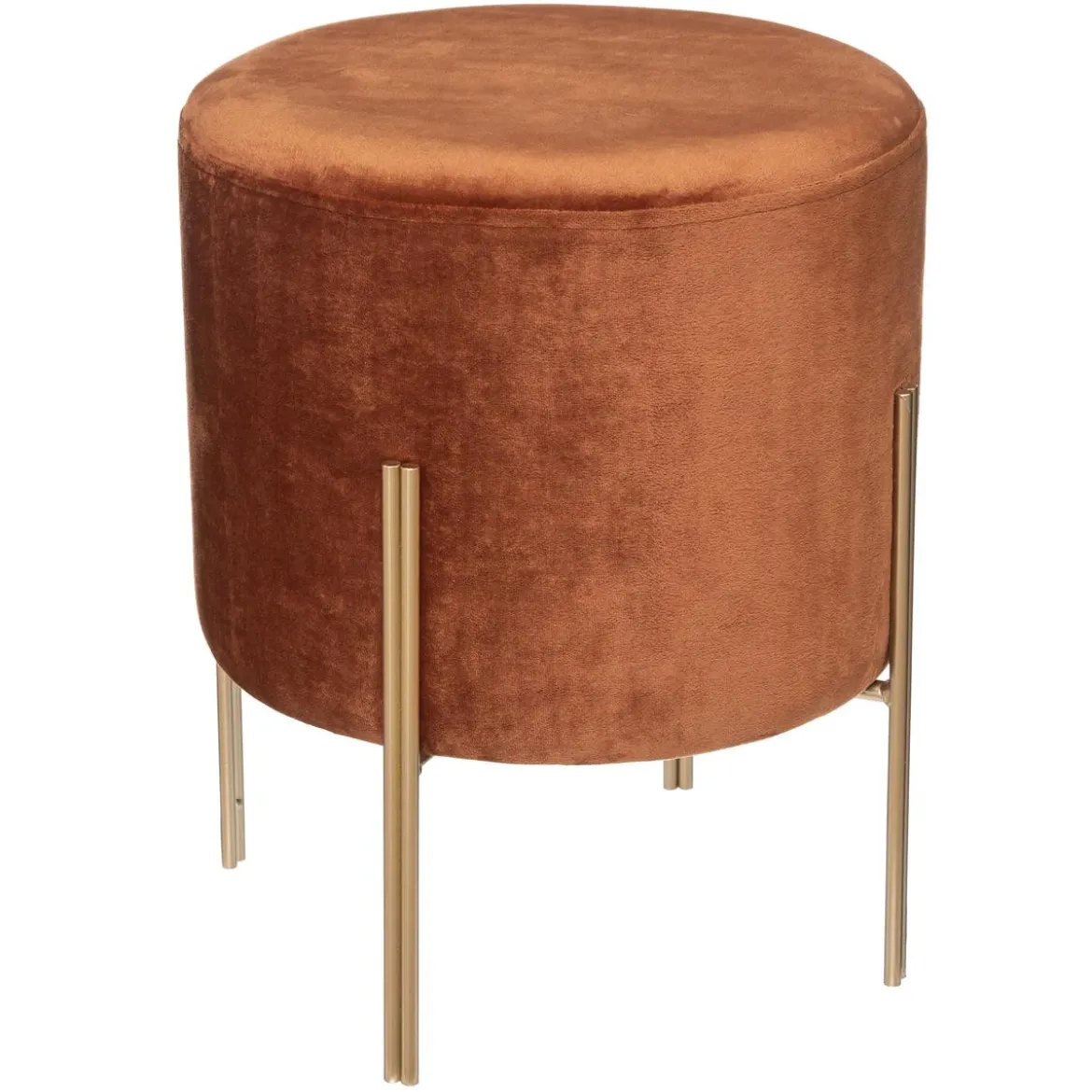 TABOURET D APPOINT LIVING VELOURS AMBRE