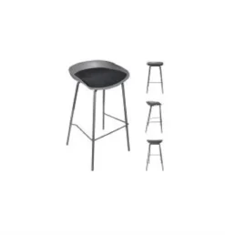 TABOURET DE BAR HELLA GRIS M4
